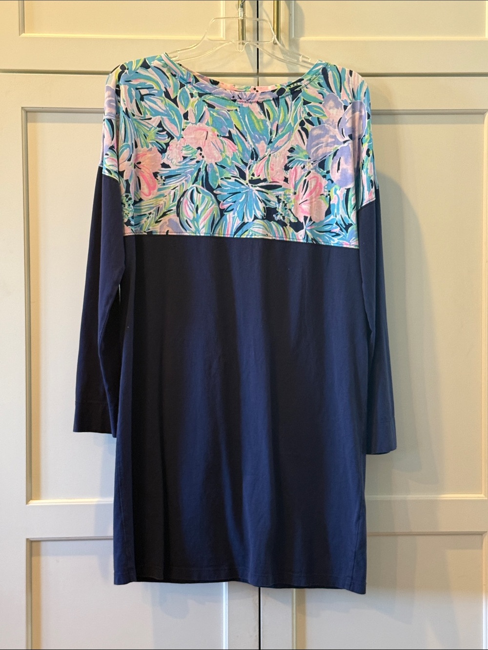 Lily Pulitzer floral puma cotton shift dress medium